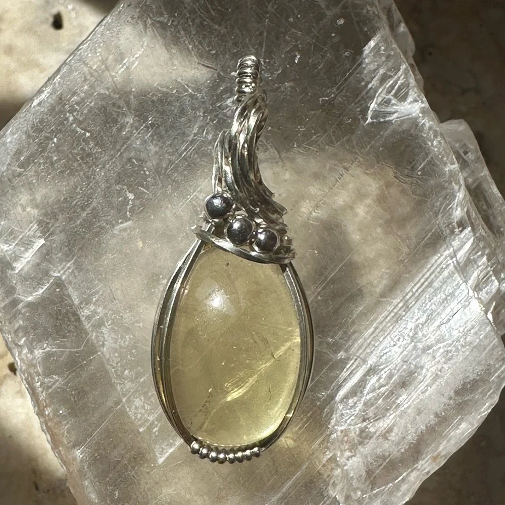 Sterling Silver Citrine Necklace Pendant